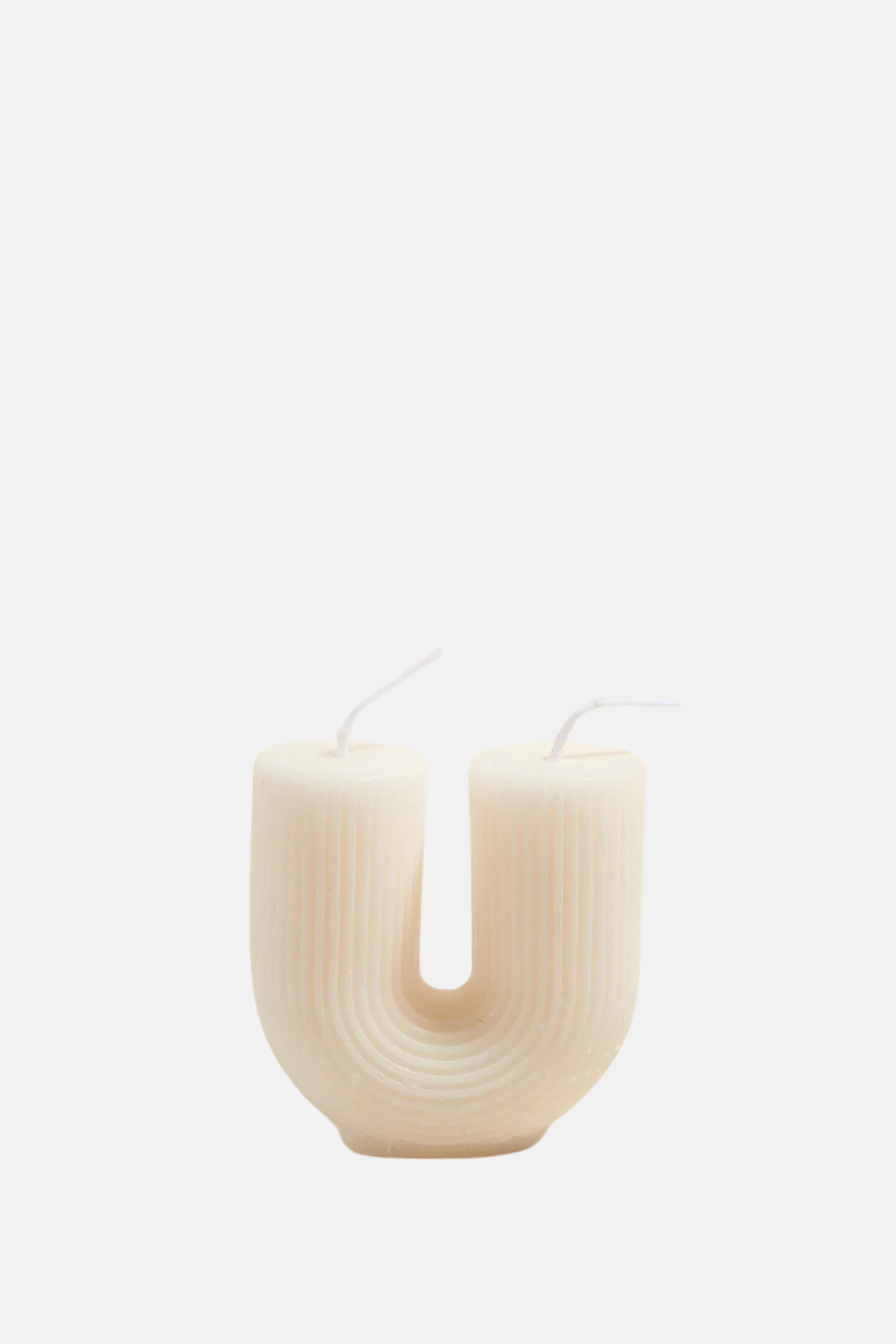 U Shape Handmade Soy Ivory Candle