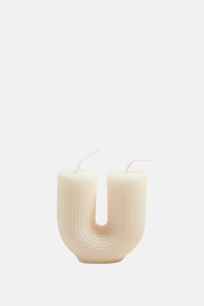 U Shape Handmade Soy Ivory Candle