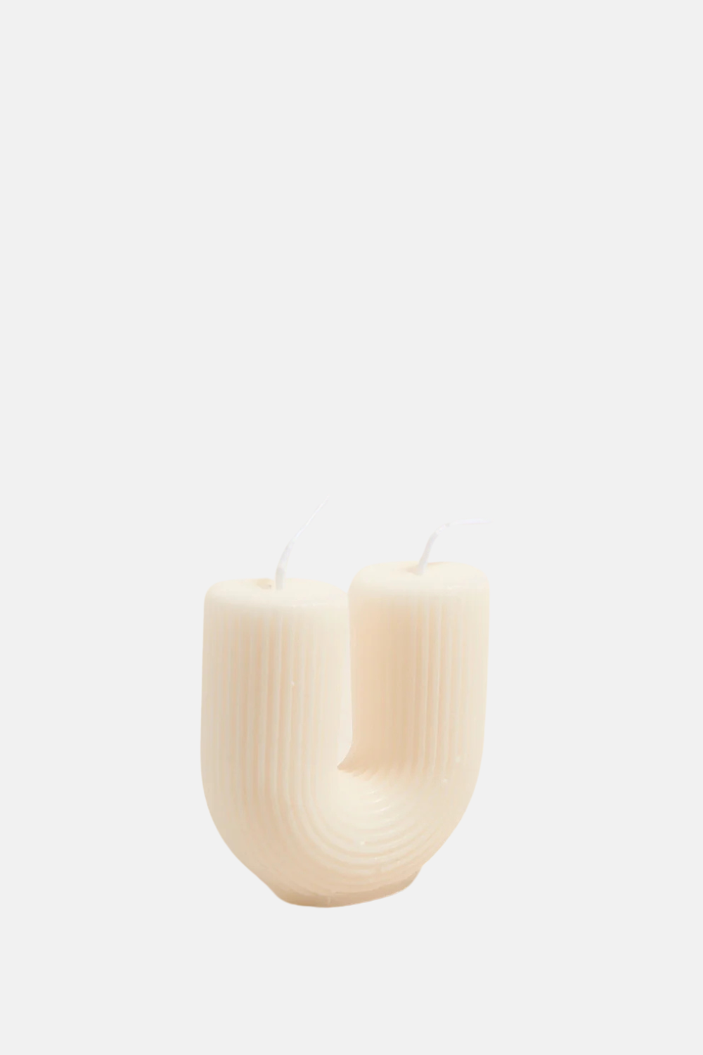 U Shape Handmade Soy Ivory Candle