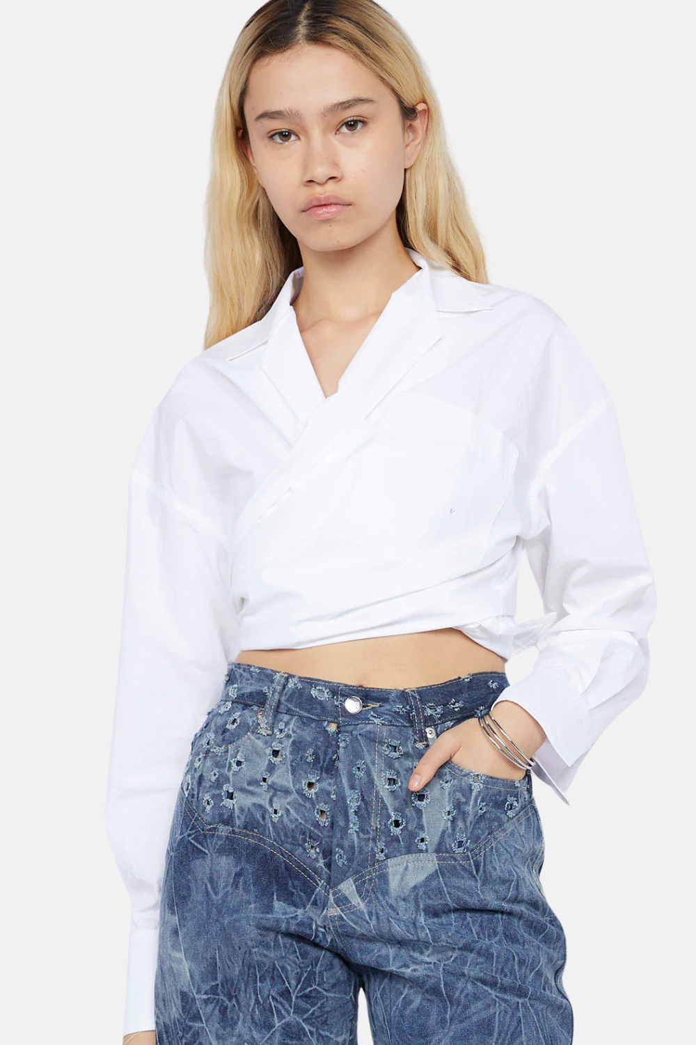 Akira Wrap Shirt | White