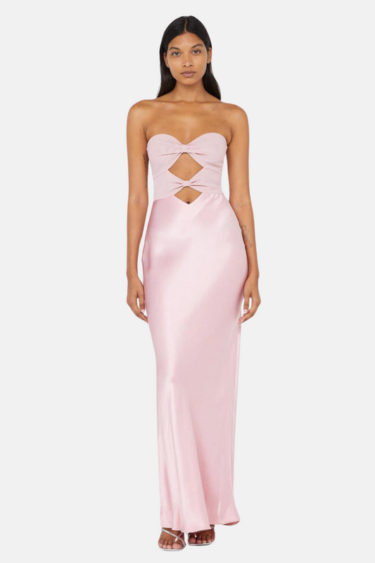 Halle Strapless Dress | Dusty Pink