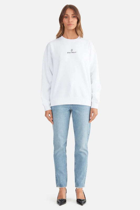 PRE-ORDER Lexi Monogram Sweater | White