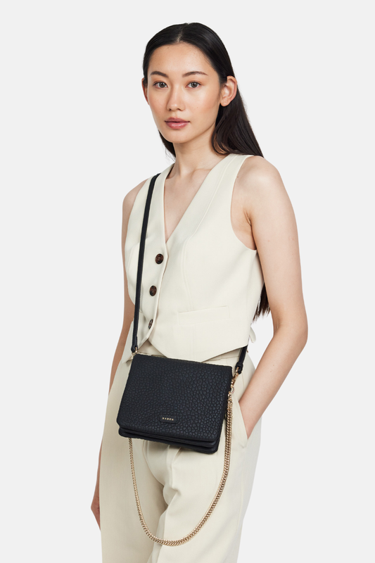 Fox Crossbody Bag | Black Bubble