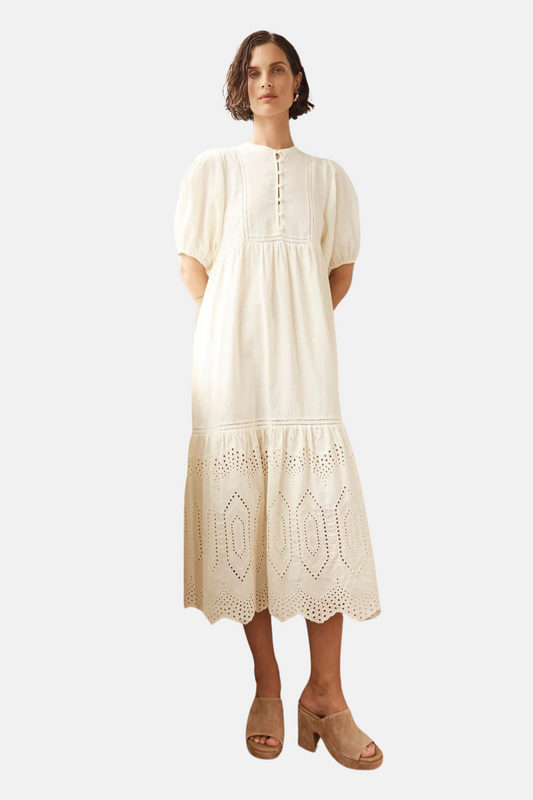 Helm Dress | Cream Broderie