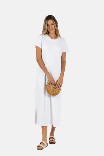 Basic Tee Dress | White