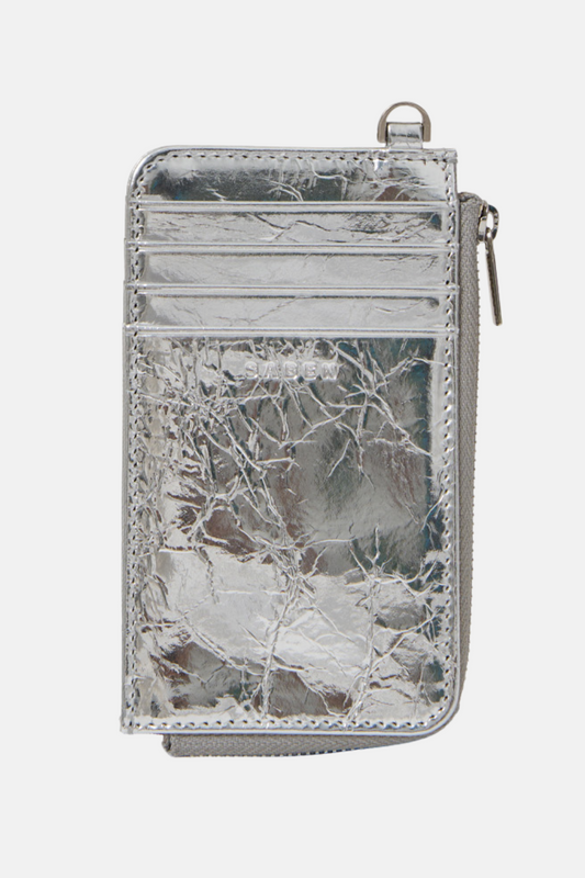 Winona Card Holder | Silver Crinkle