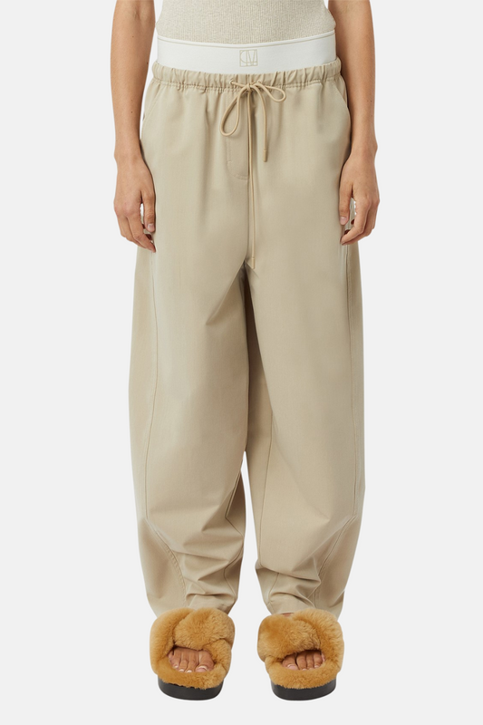 Lucia Monogram Pant | Oyster