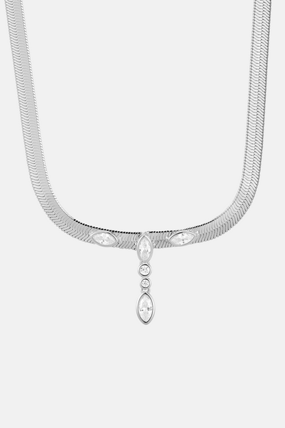 Bianca Drop Necklace | Silver