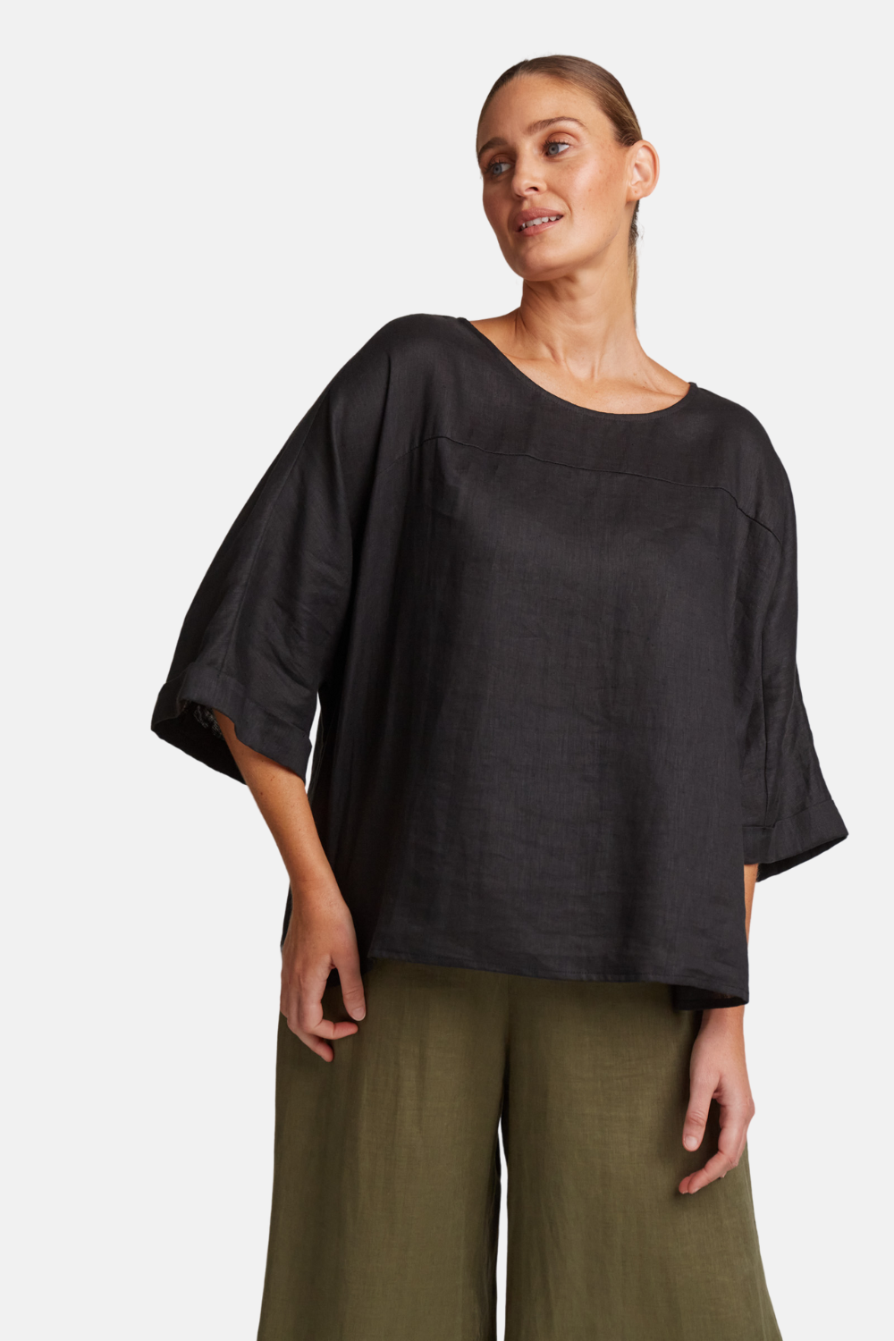 Studio Relaxed Top | Ebony