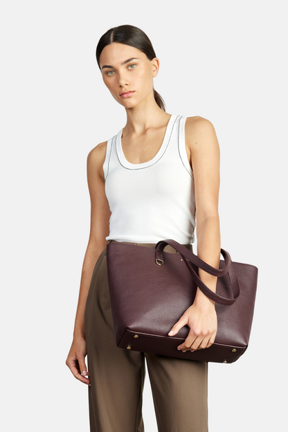 Tilbury Shoulder Bag | Merlot + Bronze