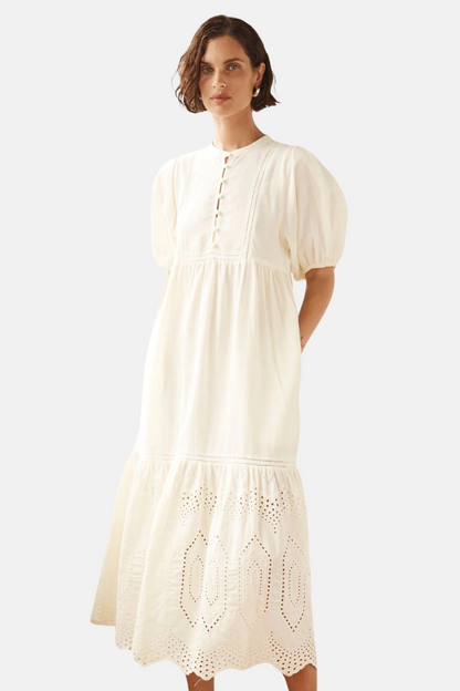 Helm Dress | Cream Broderie