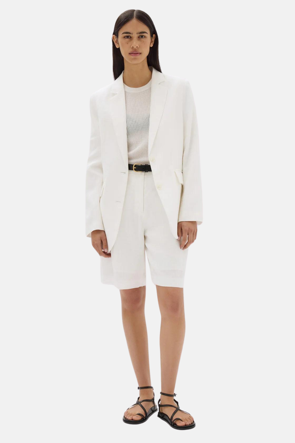 Roberta Linen Jacket | Antique White