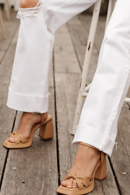 Evita Platform Heel | Tan