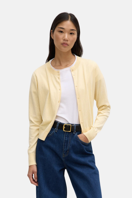 Semra Cotton Cashmere Cardigan | Chamomile