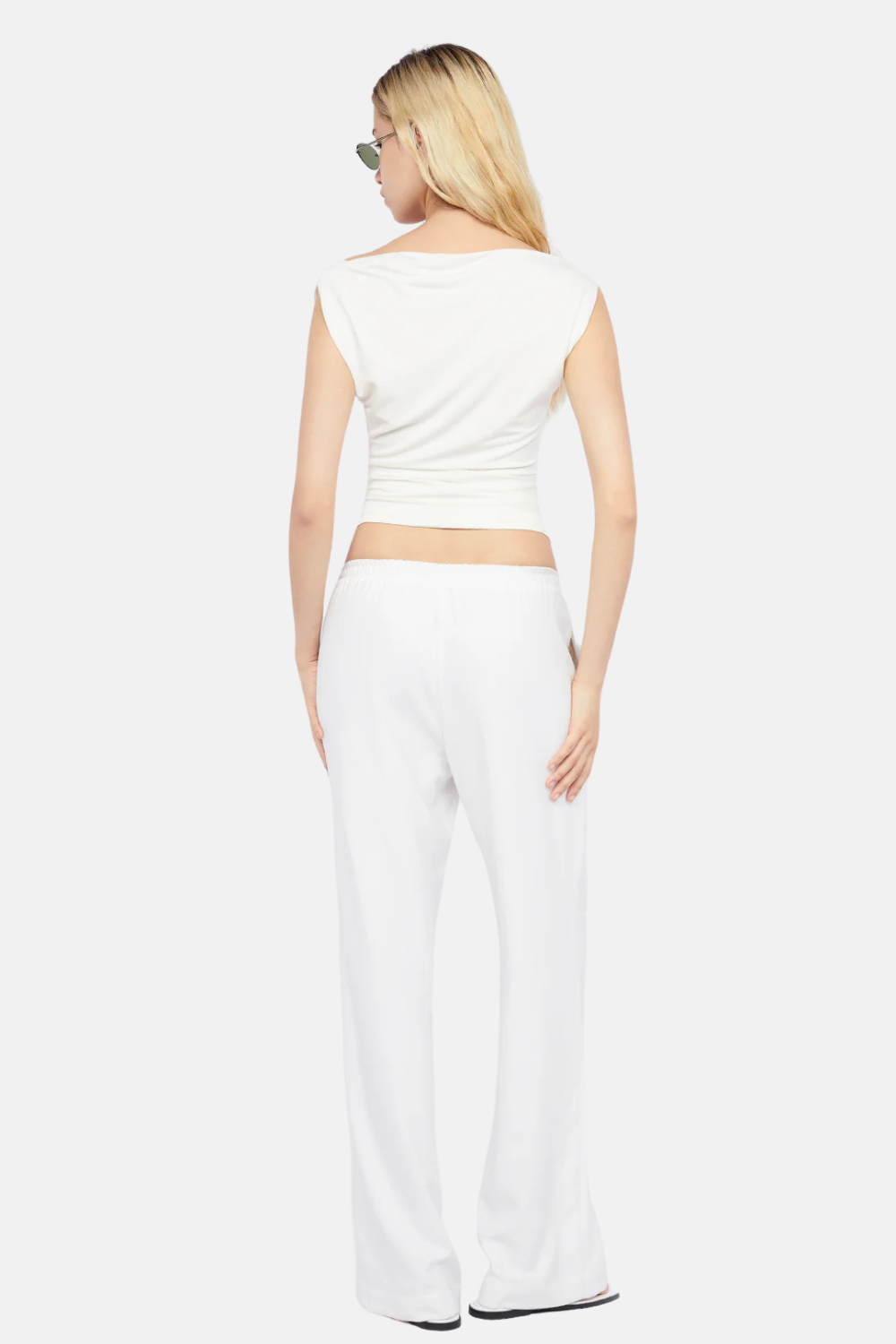 Odesse Boat Neck Top | White