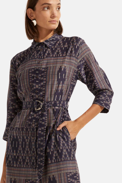 Pinpoint Dress | Midnight Aztec