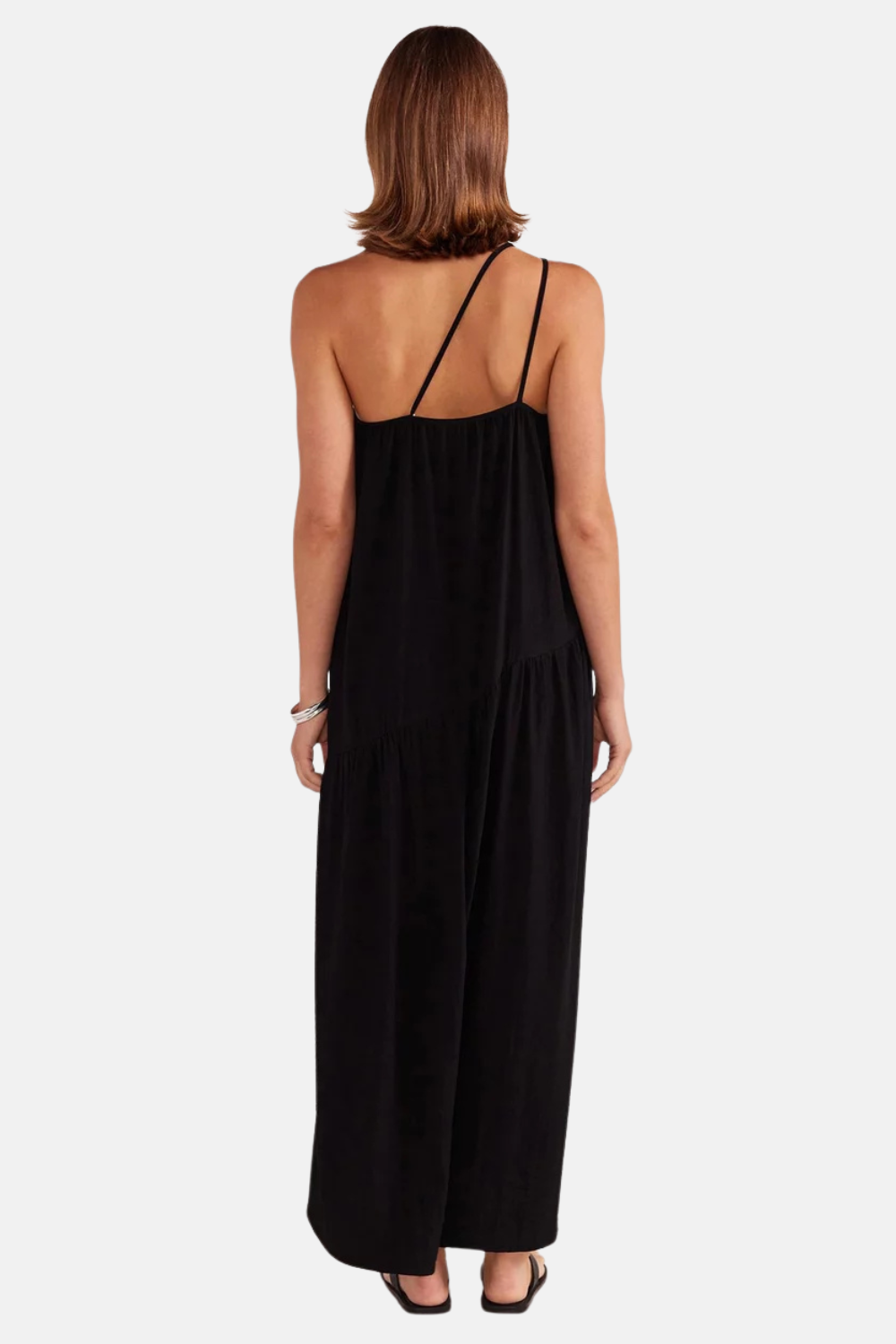 Eva One Shoulder Maxi Dress | Black