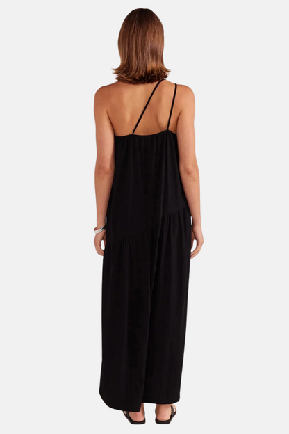 Eva One Shoulder Maxi Dress | Black