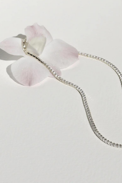 Aspen Tennis Necklace | Silver