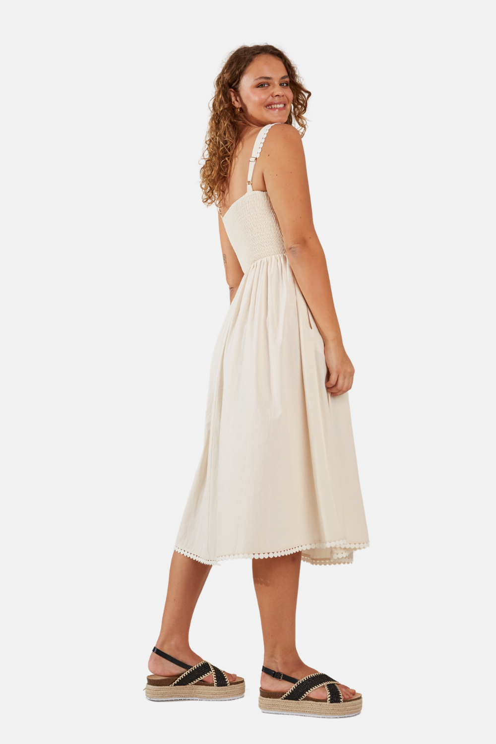 Adelfia Shirred Dress | Cannoli