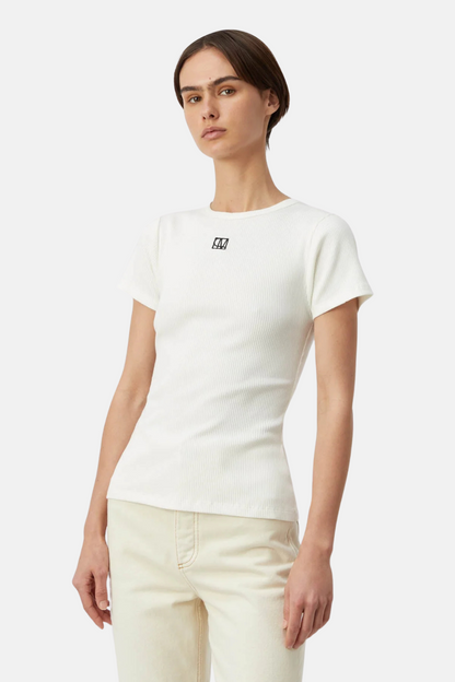 Nora Fitted Tee | Soft White