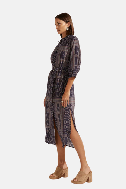 Pinpoint Dress | Midnight Aztec