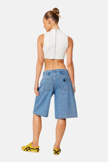 95 Super Baggy Jort Naomi | Mid Blue