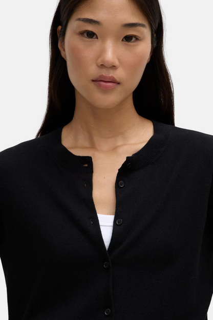 Semra Cotton Cashmere Cardigan | Black