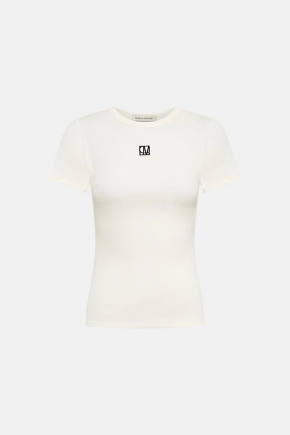 Nora Fitted Tee | Soft White