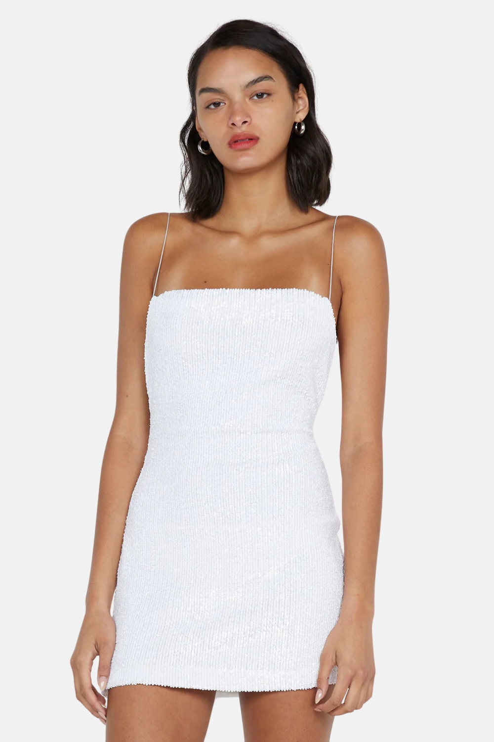 Aaliyah Sequin Mini Dress | White