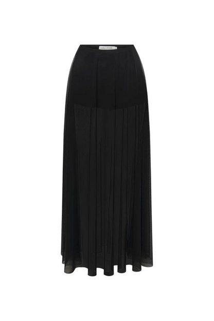 Loom Maxi Skirt | Black - Sheer