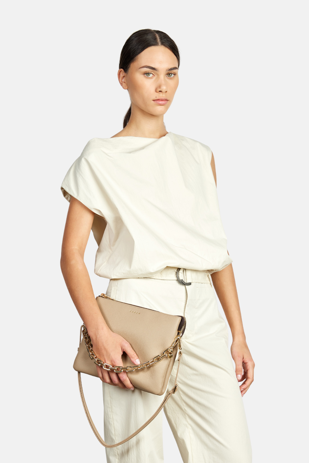 Matilda Crossbody | Tea + Chunky Chain