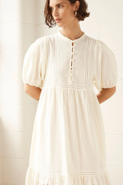 Helm Dress | Cream Broderie