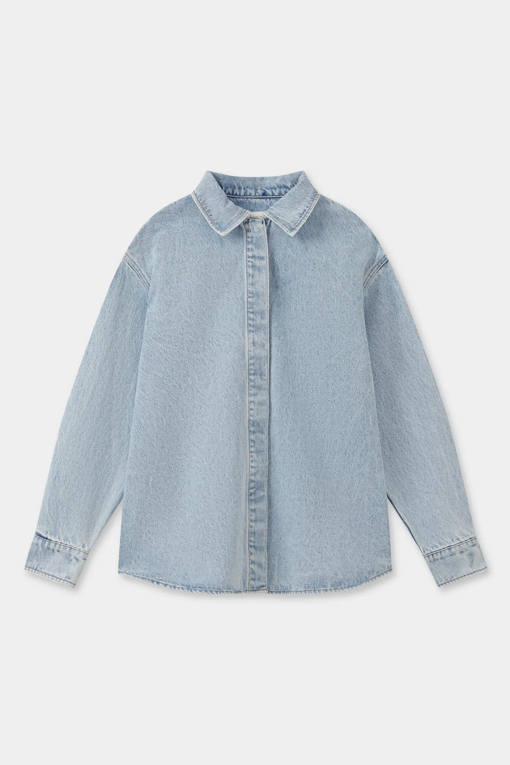 Rylee Denim Overshirt | Light Stone