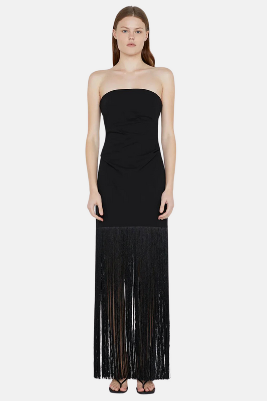 Wilder Fringe Dress | Black