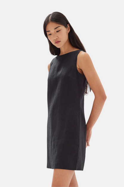 Nadine Linen Dress | Black