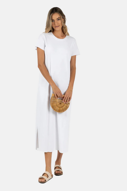 Basic Tee Dress | White