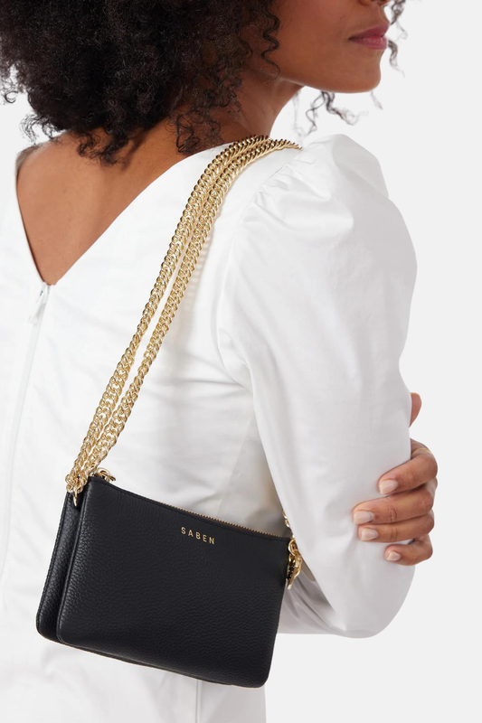 Lily Mini Bag Sand + Gold Curb Chain