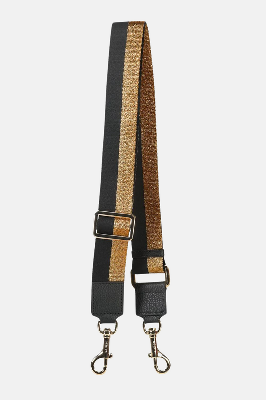 Feature Strap Webbing Bronze + Black Stripe